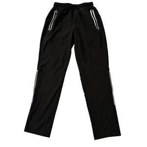 Fitness Pants Men's 30 Black Zipper Pockets Straight Leg Stretch Size 26x31